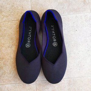 Rothy’s Birdseye Rounded Toe Flat Navy Size 7.5